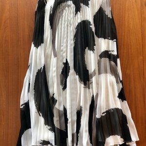 Banana Republic Pleated Midi Watercolor Skirt